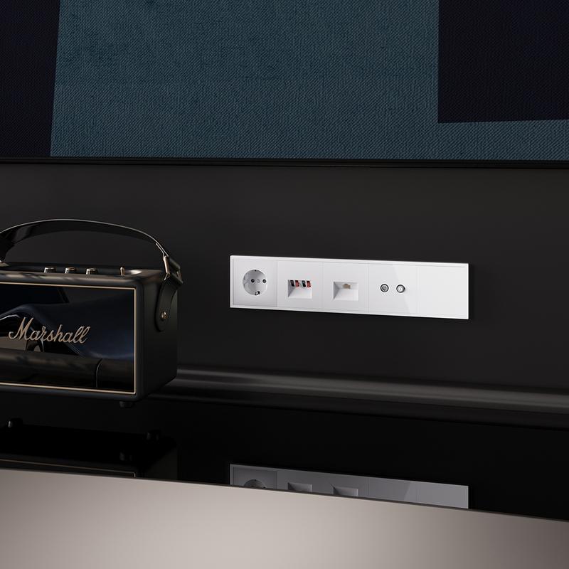  Заглушка СП S70 с суппортом механизм бел. глянцевый Voltum VLS080101 фото в каталоге от BTSprom.by