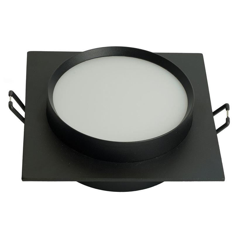 светильник потолочный встраиваемый 15вт 230в gx53 черн. квадрат без лампы dl506 feron 51357 от BTSprom.by