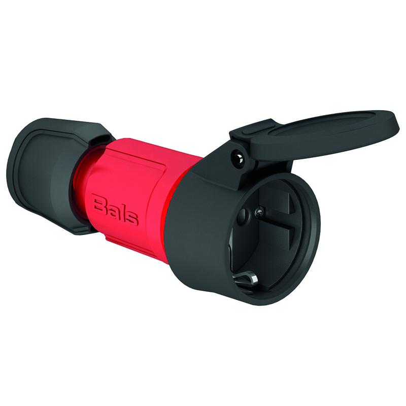 розетка кабельная schuko 16а 3п 2p+e 250в ip54 multi-grip красн. bals 7489 от BTSprom.by