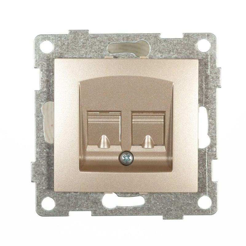 механизм розетки компьютерной rj45 1-местн. сп bravo шампань gusi с10к1-027 от BTSprom.by