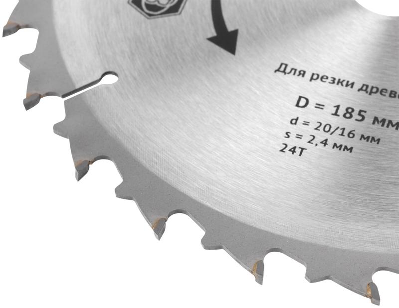  Диск пильный для циркулярных пил по дереву 185х20/16х24Т спец. форма зуба FIT 37686 фото в каталоге от BTSprom.by