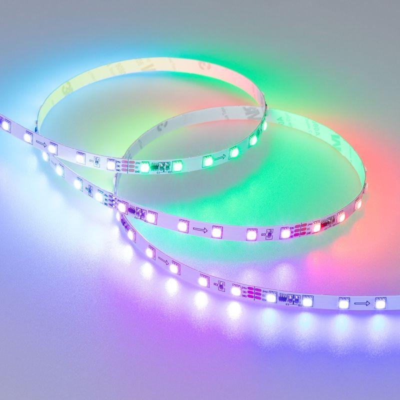 лента светодиодная spi-f72-7mm 24v rgb-px6 14.4вт/м ip20 3535 открыт. (уп.5м) arlight 030195(2) от BTSprom.by