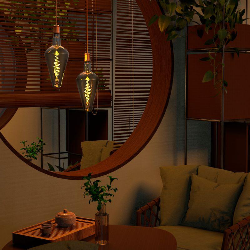 Лампа светодиодная филаментная Black Filament 8.5Вт Vase тонированная 1800К тепл. бел. E27 165лм GAUSS 180802005 фото в каталоге от BTSprom.by