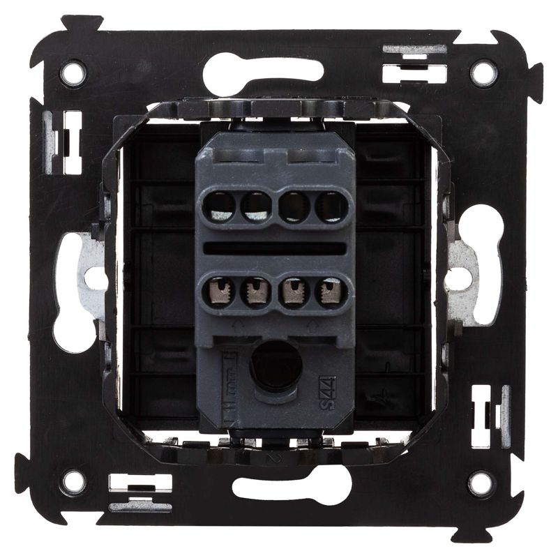  Инвертор 1-кл. 2мод. СП Avanti "Черный квадрат" 16А IP20 черн. DKC 4402123 фото в каталоге от BTSprom.by