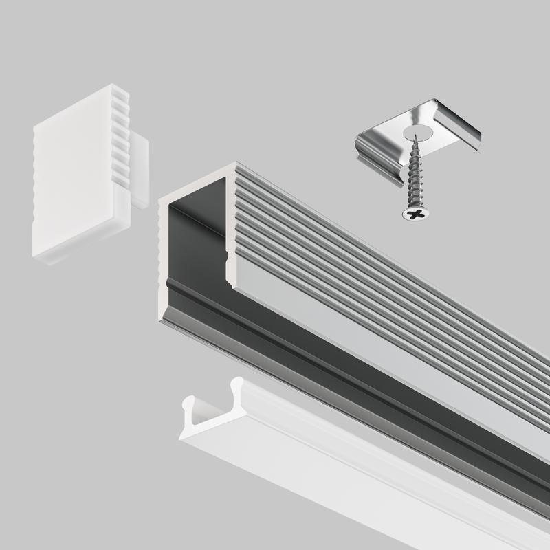  Профиль накладной 08х09 алюм. Maytoni ALM-0809-S-2M фото в каталоге от BTSprom.by