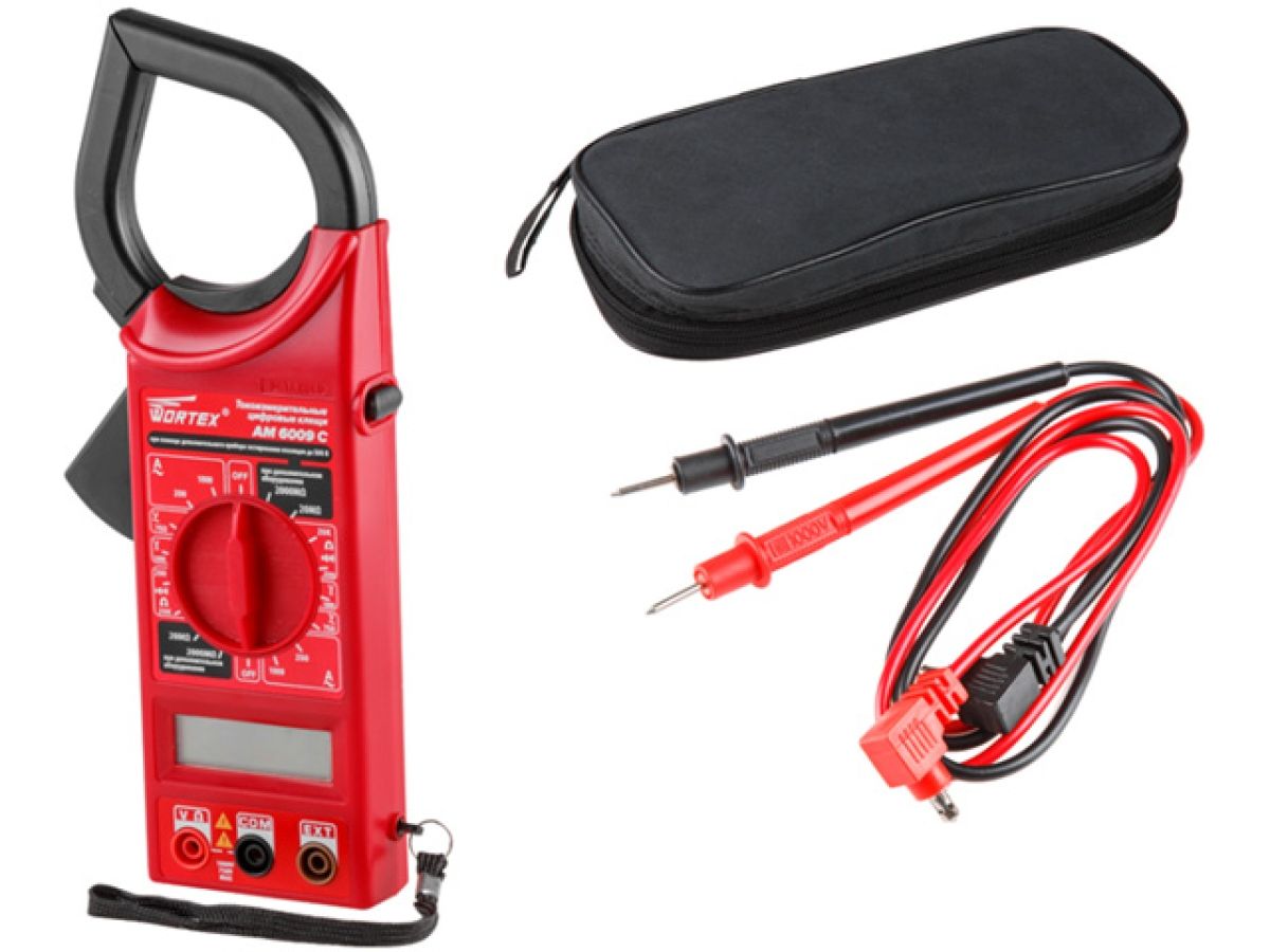  Клещи электроизмерительные цифровые WORTEX AM 6009 C AM6009C00014 фото в каталоге от BTSprom.by