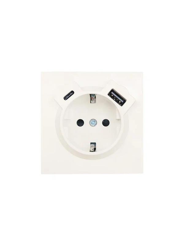 розетка 1-мест. с/з type-c+usb разъем сп zima ip20 слон. кость lezard 704-9088-181tc от BTSprom.by