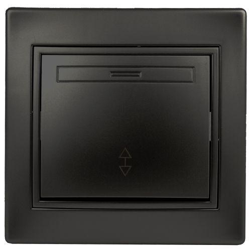 переключатель 1-кл. сп plano 10а ip20 1-103-05 250в антрацит intro б0053750 от BTSprom.by