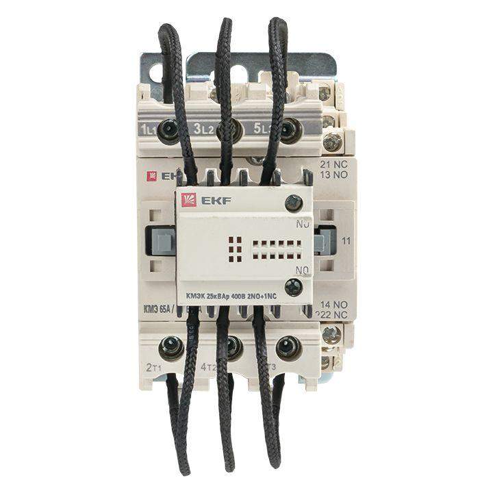  Контактор для конденсатора КМЭК 25квар 400В 2NО+1NC PROxima EKF ctrk-s-63-25-400 фото в каталоге от BTSprom.by