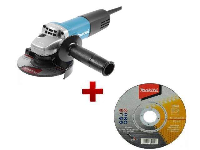 одноручная углошлифмашина makita 9558 hnrz в кор. + акция круг отрезной 125х1х22,23 мм. (d-75530) х5 (840 вт, диск 125х22 мм, плавный пуск) от BTSprom.by