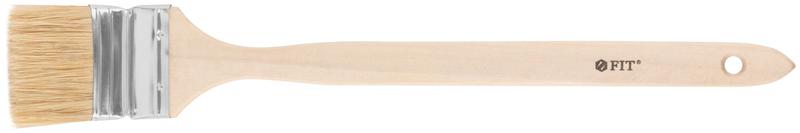  Кисть радиаторная натуральная светлая щетина деревянная ручка 2.5дюйм (63мм) FIT 01216 фото в каталоге от BTSprom.by