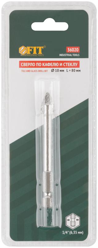  Сверло по кафелю шестигранный U-хвостовик под биту 10мм FIT 36020 фото в каталоге от BTSprom.by