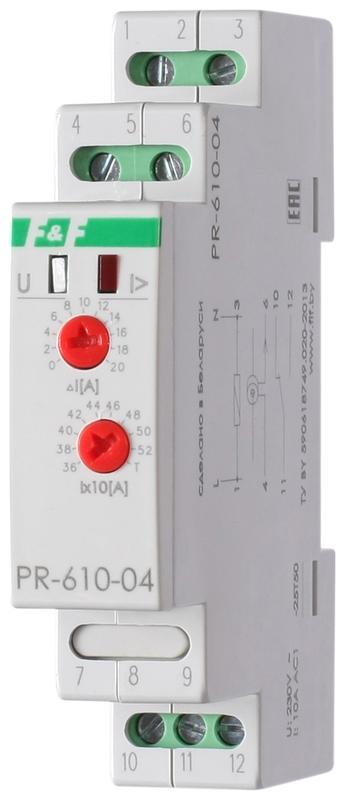 реле тока pr-610-04 (360-540а; с выносным тт в комплекте; 1 модуль; монтаж на din-рейке) f&f ea03.004.012 от BTSprom.by