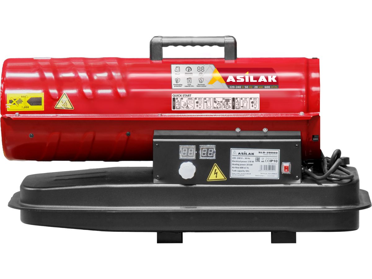 Нагреватель воздуха диз. ASILAK SLD-20000 прямой AS6312-1 фото в каталоге от BTSprom.by