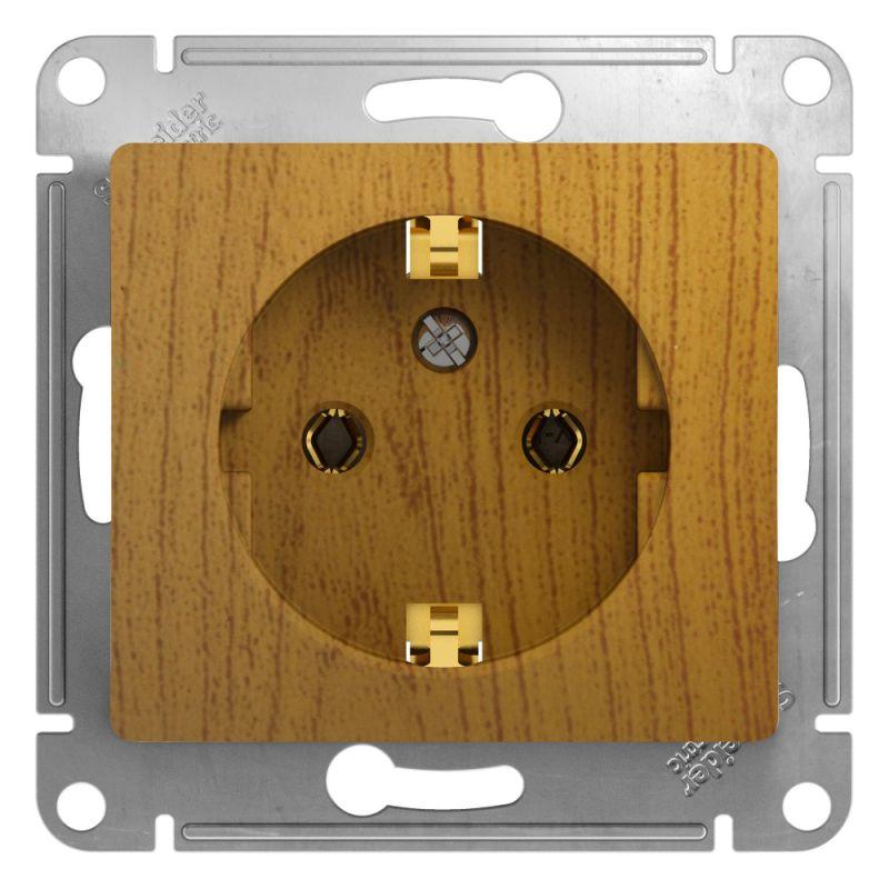 розетка 1-м сп glossa 16а ip20 с заземл. механизм дерево дуб se gsl000543 от BTSprom.by