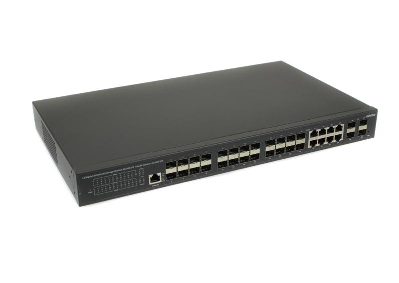 коммутатор управляемый l3 sw-32g4x-1l gigabit ethernet на 16ge sfp + 8ge combo (rj45 + sfp) + 41g/10g sfp+ uplink osnovo 14165 от BTSprom.by