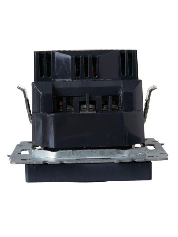  Розетка BRITE РЮш10-1-БрМ 16А с USB A+A 2.1А с заземл. защ. шторки механизм маренго IEK BR-R14-16-U21-D21-K35 фото в каталоге от BTSprom.by