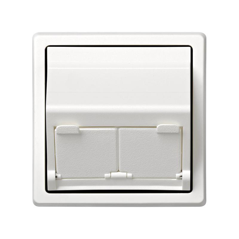 адаптер на 2 rj45(12) коннектора 75528; 75540; 75541; 75544-39 75542-30 наклонный simon73 loft бел. 73086-60 от BTSprom.by