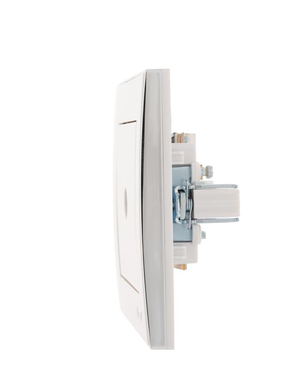  Розетка телевизионная оконечная TV СП Rain с хром. боковой вставкой бел. LEZARD 703-0225-130 фото в каталоге от BTSprom.by