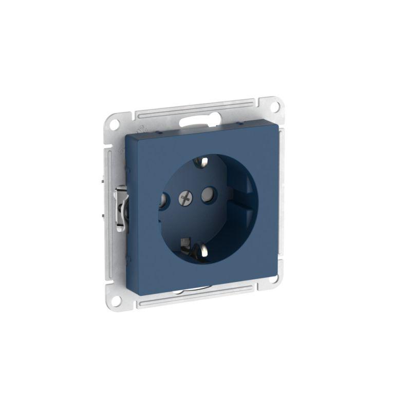 розетка atlasdesign 16а с заземл. защ. шторки быстрозажим. клем. механизм аквамарин se atn001145s от BTSprom.by