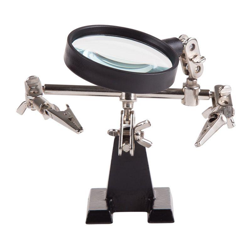  Держатель "третья рука" с лупой х2.5 Rexant 12-0251-4 фото в каталоге от BTSprom.by