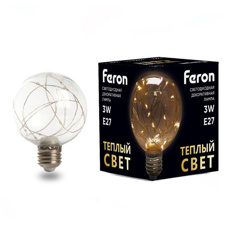 лампа светодиодная 3вт 230в e27 2700к g80 lb-381 feron 41675 от BTSprom.by