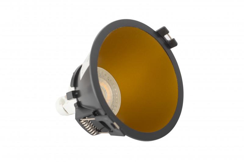  Светильник 10Вт GU5.3 IP20 LED встраив. пластик черн./зол. DENKIRS 593127 фото в каталоге от BTSprom.by