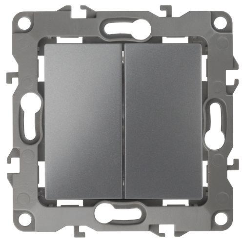 переключатель перекрестный 2-кл. эра12 12-1112-12 250в 10ах графит эра б0065316 от BTSprom.by