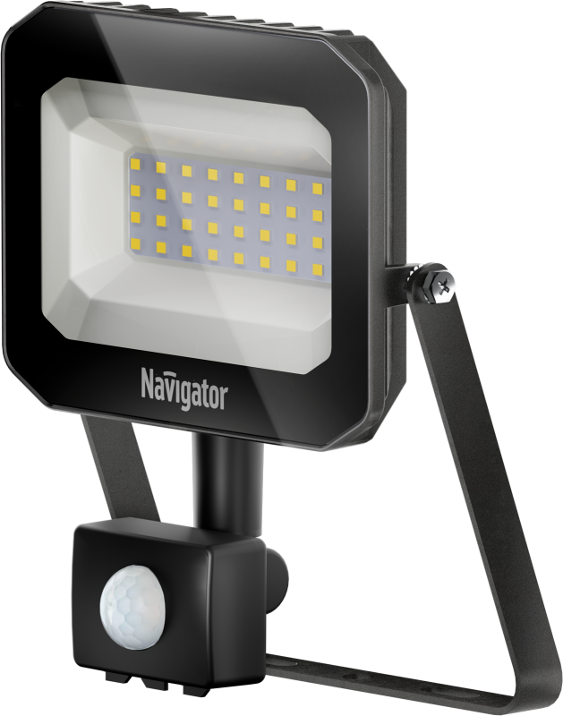 прожектор светодиодный 95 429 nfl-05-30-6.5k-bl-snr-led 30вт 6500к ip65 3000лм черн. с ик датчиком движения navigator 95429 от BTSprom.by