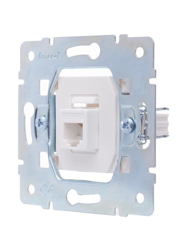  Розетка телефонная СП Vesna евро стандарт механизм жемчуж./бел. перламутр LEZARD 742-3088-137 фото в каталоге от BTSprom.by