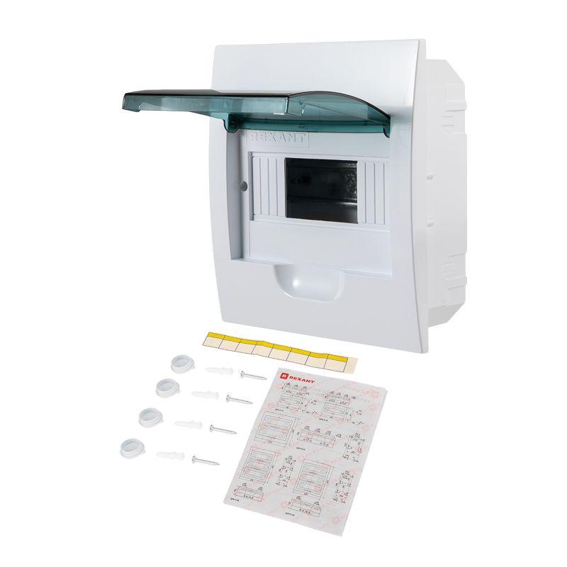  Бокс ЩРВ-П-8 IP41 пластик. бел. Rexant 11-0208 фото в каталоге от BTSprom.by