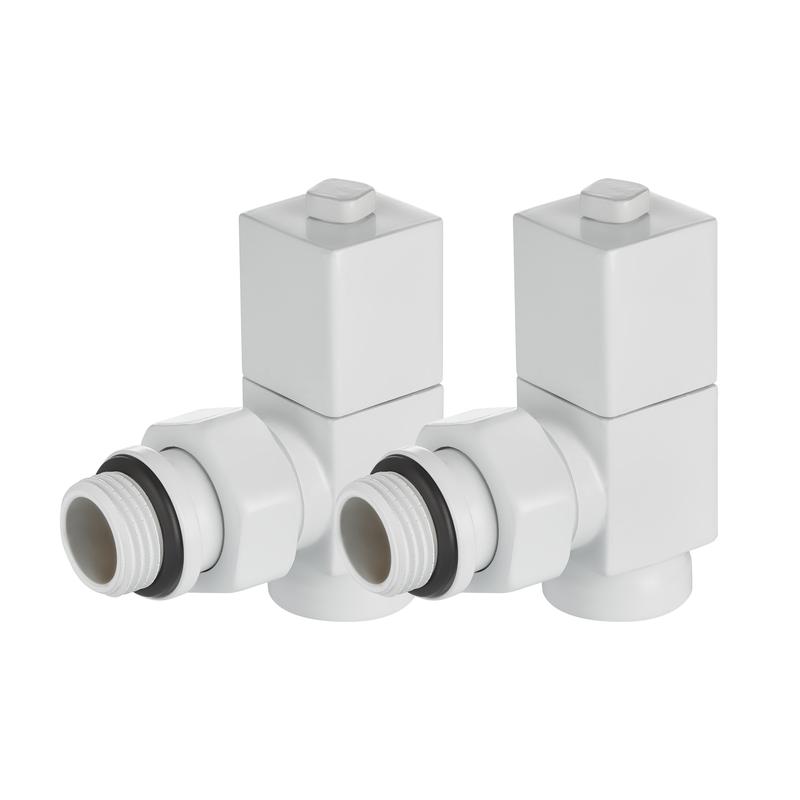  Набор дизайн-вентилей CUBE угловой 1/2дюйм бел. Royal Thermo НС-1422577 фото в каталоге от BTSprom.by