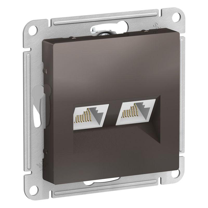 розетка компьютерная 2-м atlasdesign rj45 кат.5e механизм мокко se atn000685 от BTSprom.by