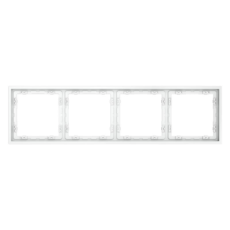  Рамка 4-м S70 пластик. бел. матов. Voltum VLS100402 фото в каталоге от BTSprom.by