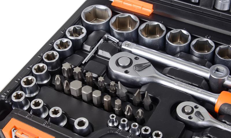  Набор инструментов 1/2дюйм 1/4дюйм CrV в кейсе 108 предмета Вихрь 73/6/7/8 фото в каталоге от BTSprom.by