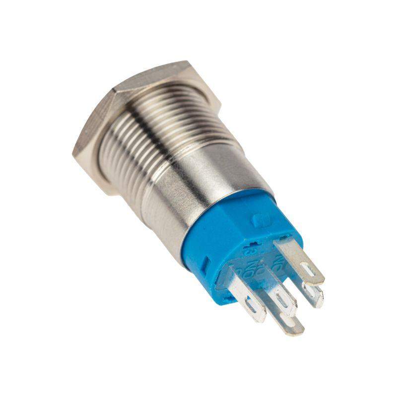  Кнопка антивандальная d16 250В без фикс. (5с) OFF-(ON)/ON-(OFF) плоская подсветка красн. power Rexant 36-3243 фото в каталоге от BTSprom.by