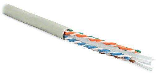 кабель витая пара u/utp кат.6 4 пары 23 awg ож solid с разделит. lszh нг(с)-hf uutp4-c6-s23-in-lszh-gy-100 сер. (уп.100м) hyperline 273515 от BTSprom.by