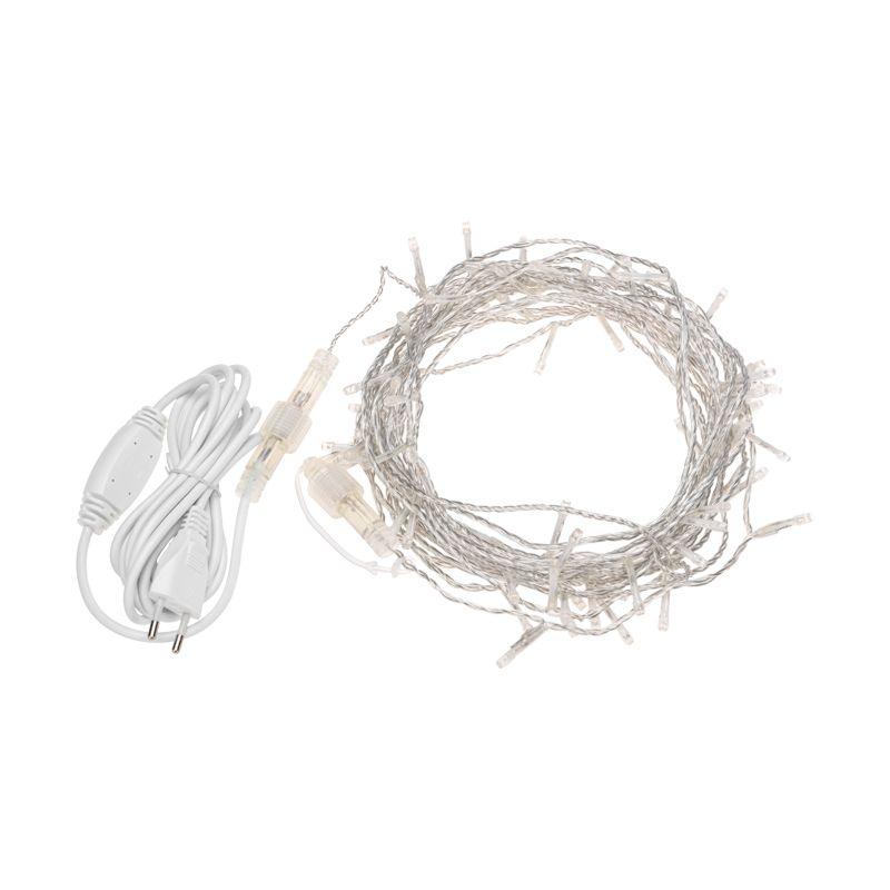  Гирлянда светодиодная "Нить" 10м 75LED тепл. бел. 1.7Вт 230В IP44 эффект мерцания провод прозр. Neon-Night 305-526 фото в каталоге от BTSprom.by