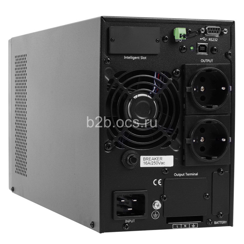источник бесперебойного питания online 2000 lcd двойного преобразования 2000в.а 1800вт 2 евророзетки с резервным питанием usb rs232 слот snmp разъем epo внешний блок батарей (в комплект не входит) powerman 1000425500 от BTSprom.by