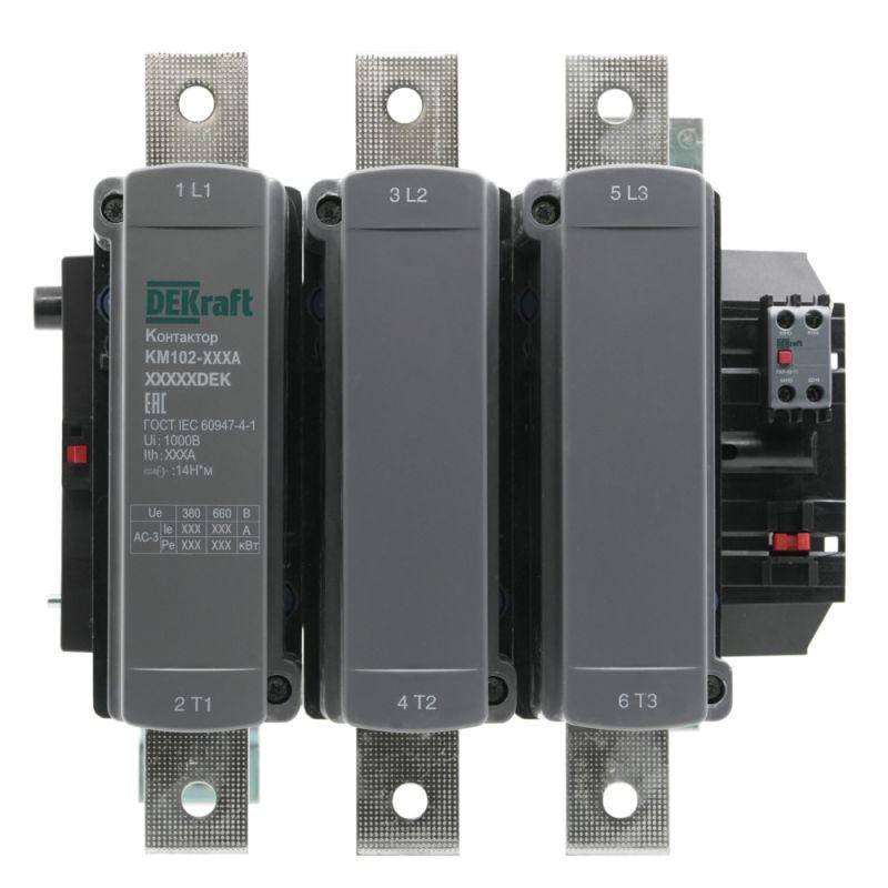 контактор 630а 380в ас ас3 ас4 1но+1нз км-102 dekraft 21974dek от BTSprom.by