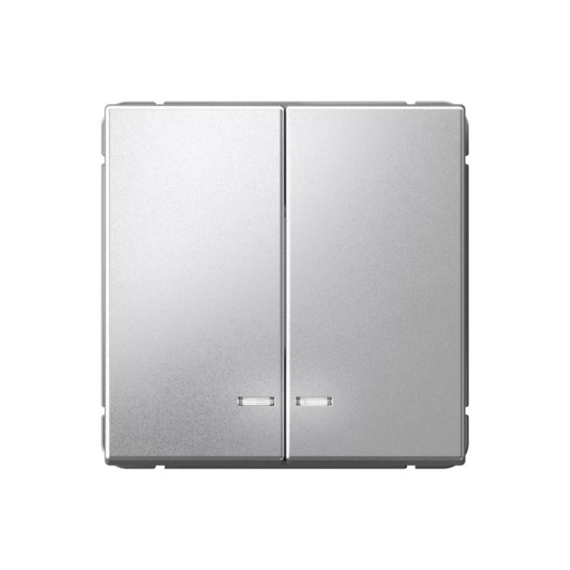  Выключатель 2-кл. ArtGallery (сх. 5а) 10AX с подсветкой механизм алюм. SE GAL000353 фото в каталоге от BTSprom.by