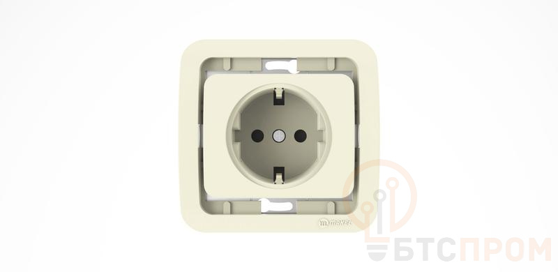 Розетка 1-м СП Mimoza 10А с заземл. без вставки крем. Makel 32008 фото в каталоге от BTSprom.by  Розетка 1-м СП Mimoza 10А с заземл. без вставки крем. Makel 32008 фото в каталоге от BTSprom.by