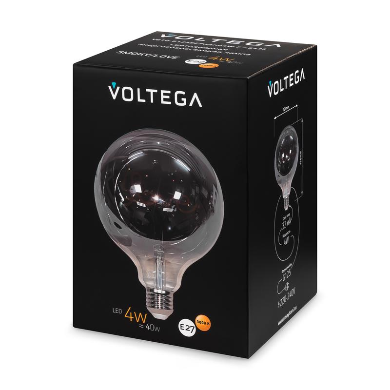 Лампа светодиодная филаментная Loft 271 G125 4Вт 3000К E27 Voltega 8523 фото в каталоге от BTSprom.by