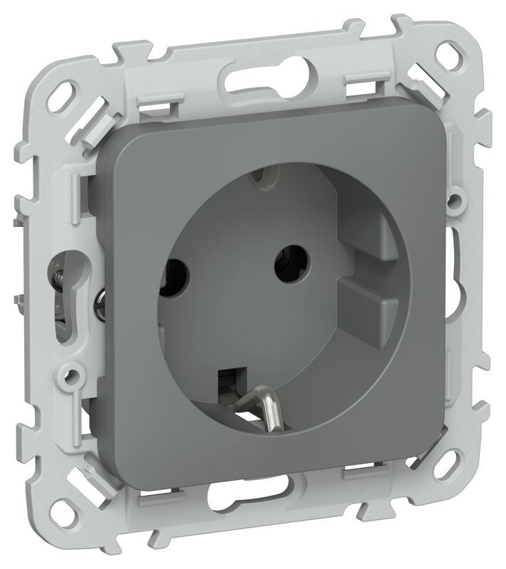 розетка сп flite рс11-0-флма 16а с заземл. без защ. шторок механизм мокрый асфальт iek fi-r11-16-k80 от BTSprom.by