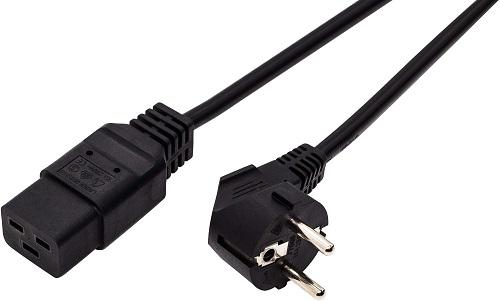 кабель питания cee 7/7 - c19 3х1.5 220в 16а 3500вт 5м черн. filum fl-pc16-eu-c19-5m от BTSprom.by