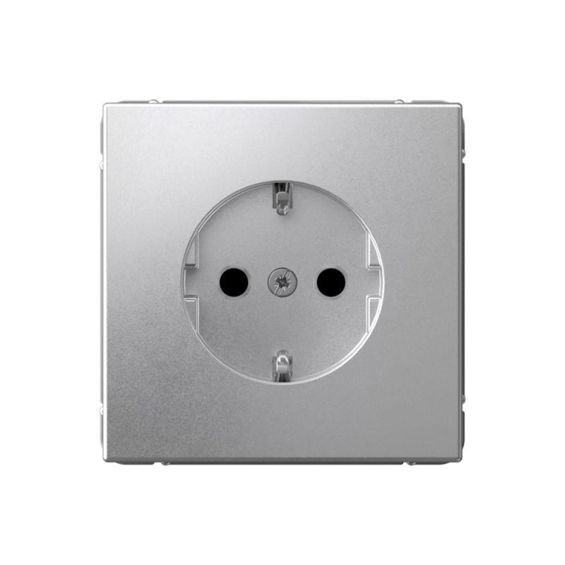  Розетка ArtGallery 16А с заземл. со шторками быстрозажим. клем. механизм алюм. SE GAL000345S фото в каталоге от BTSprom.by