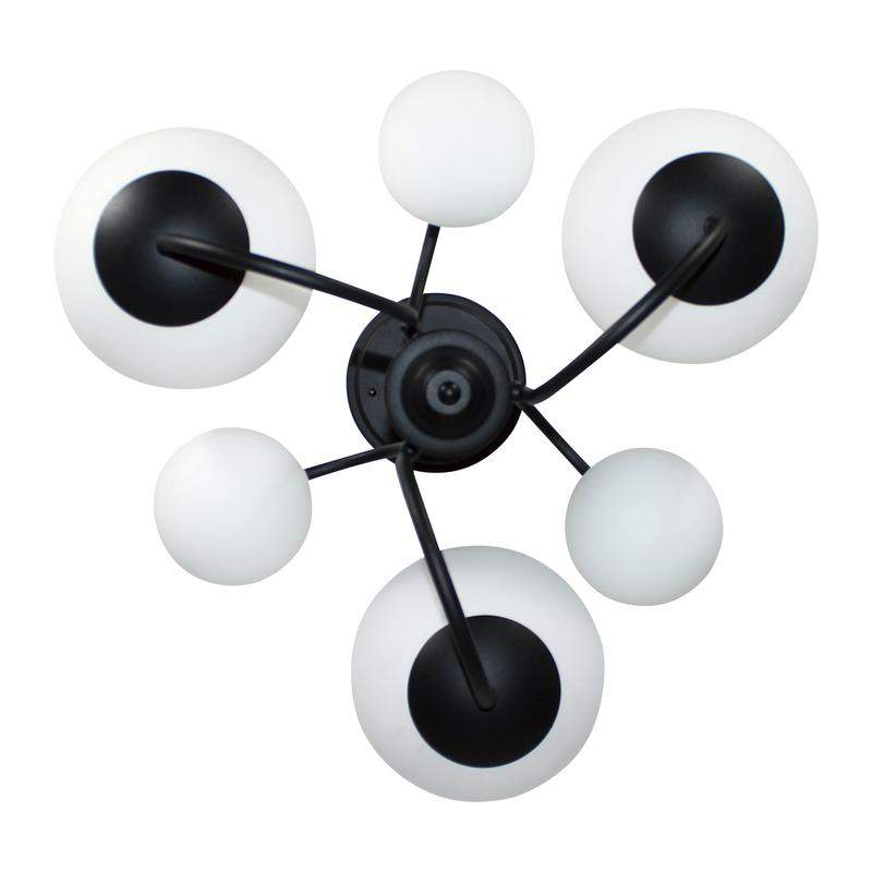  Светильник "Тефия" 261 (Плафон 8728; 8730) НСБ 01-6х40-101 (ИМ) подвесной черн. Элетех 1005405126 фото в каталоге от BTSprom.by