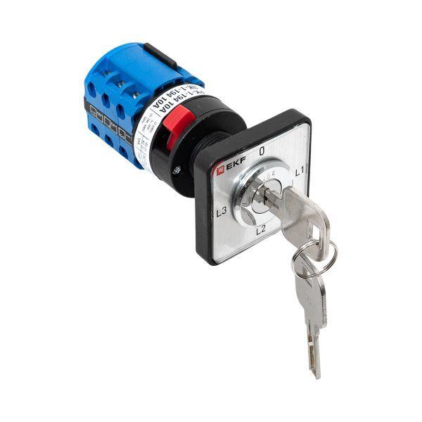  Переключатель кулачковый ПК-1-194 10А с ключом для амперметра PROxima EKF pk-1-194-10 фото в каталоге от BTSprom.by