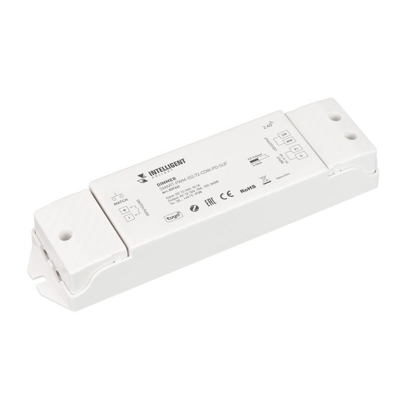 диммер smart-pwm-102-72-cdw-pd-suf (12-36в 2х5а zb 2.4g) ip20 пластик intelligent arlight 037341 от BTSprom.by