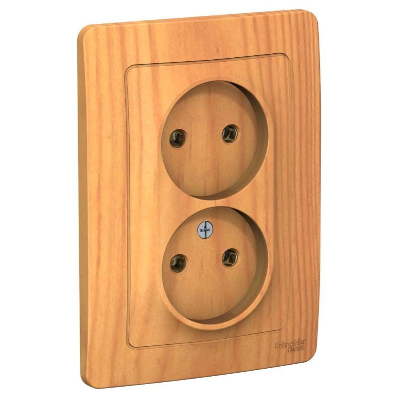 розетка 2-м сп blanca 16а ip20 250в без заземл. без защ. шторок ясень se blnrs000025 от BTSprom.by